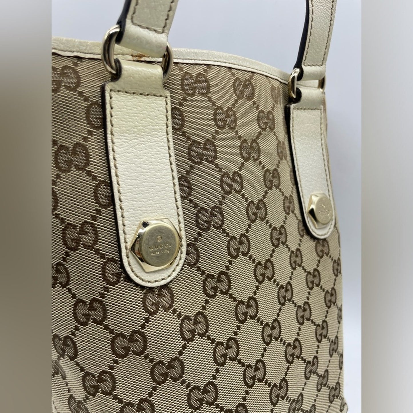 SOLD! Gucci Canvas Bucket Bag
