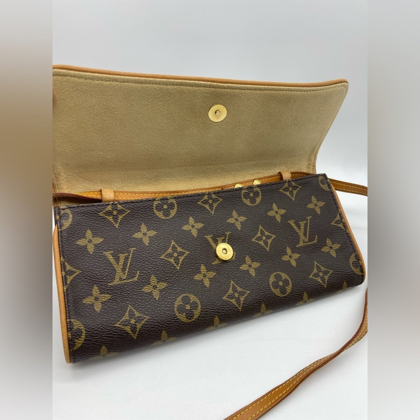 SOLD! Louis Vuitton Monogram Twin Pochette Sling Bag