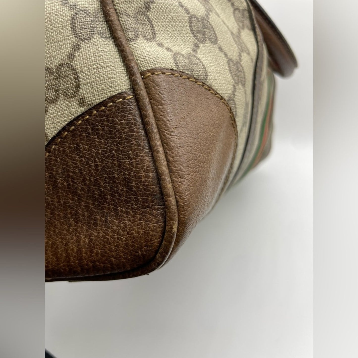 Gucci PVC Sherry Line Boston Handbag