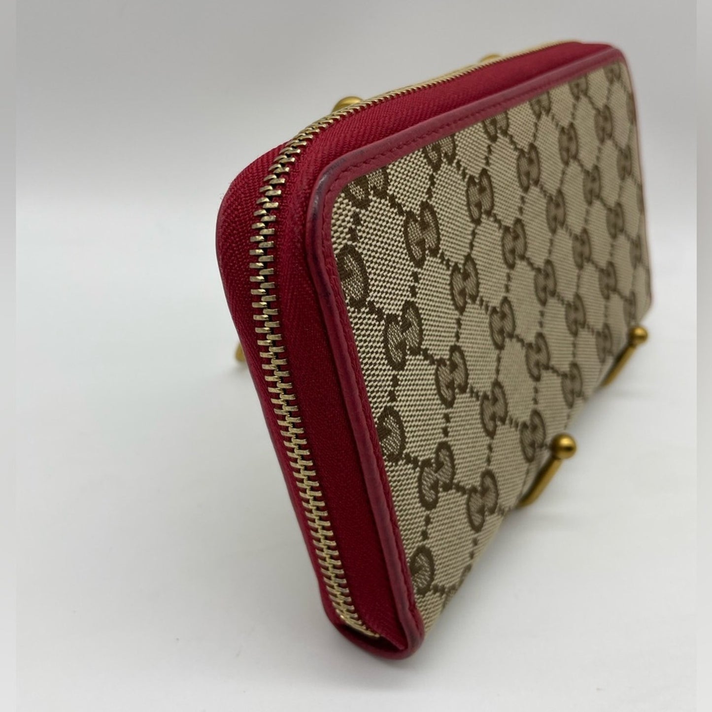 SOLD! Gucci Canvas Long Zippy Wallet