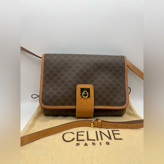 SOLD! Celine Macadam Double Flap Sling Bag