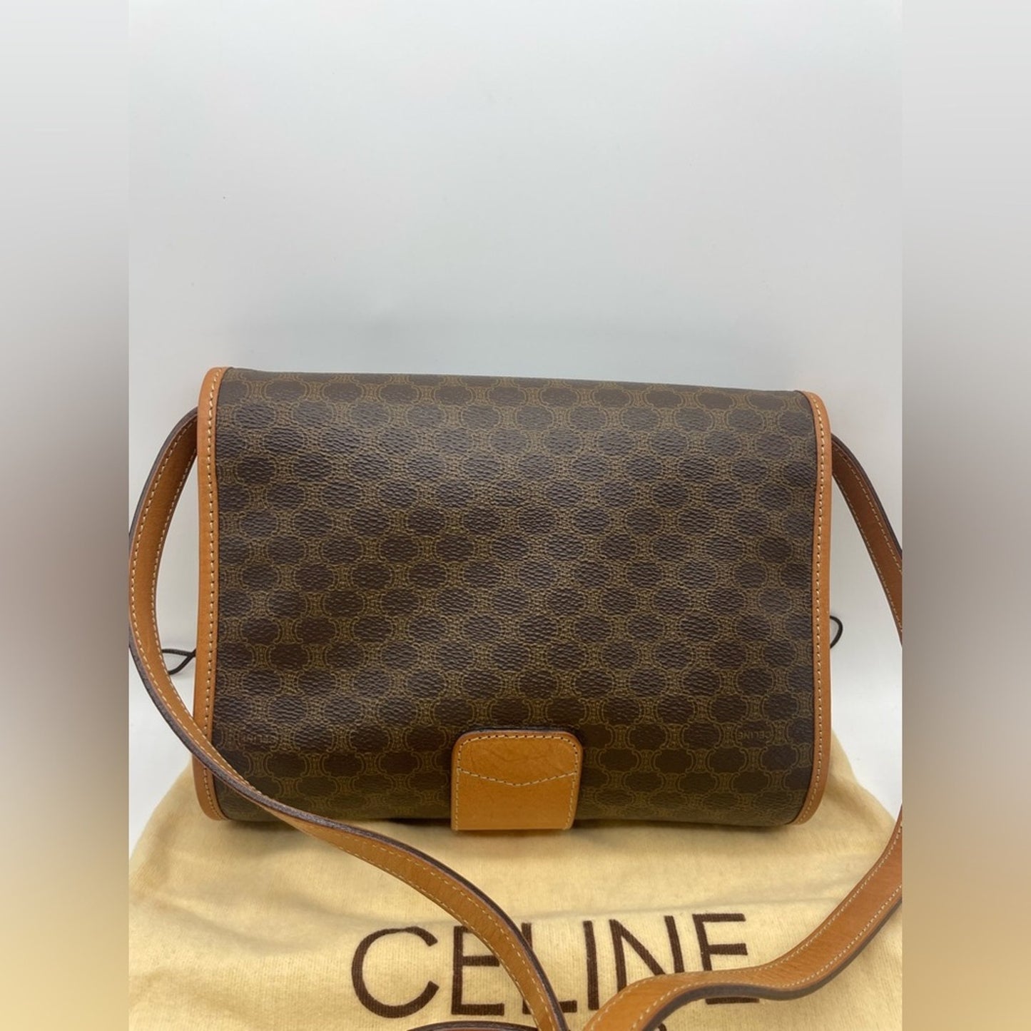 SOLD! Celine Macadam Double Flap Sling Bag