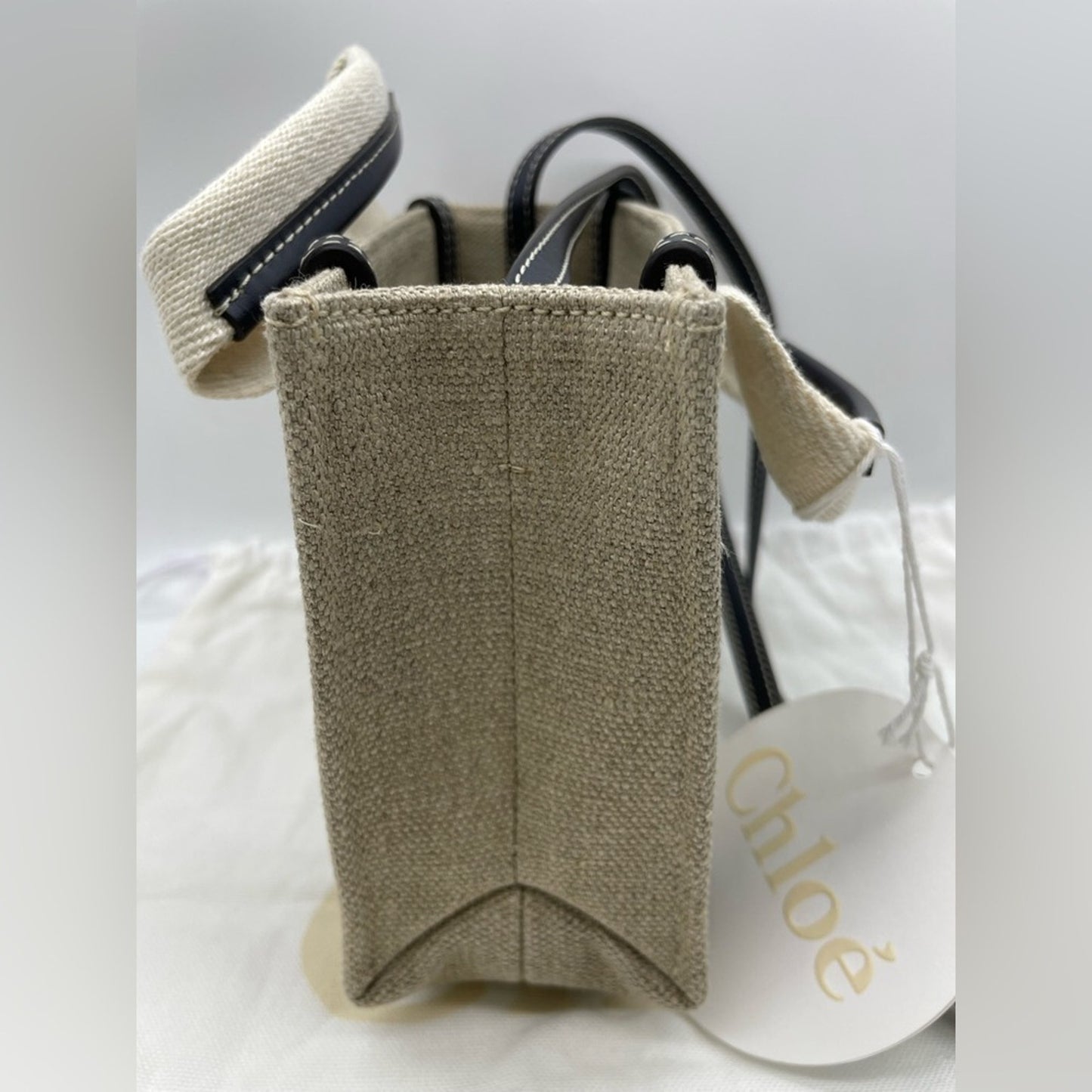 Chloe Woody Mini Canvas Two Way Bag