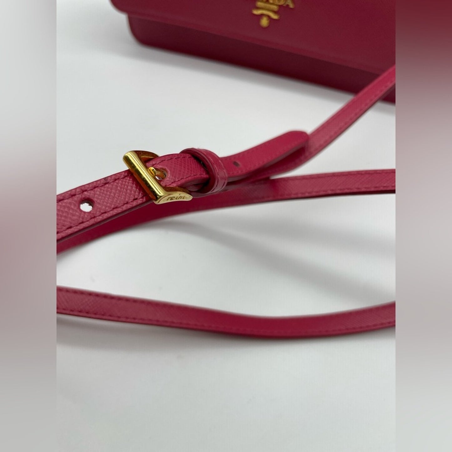 Prada Saffiano Leather Wallet on Chain/Strap