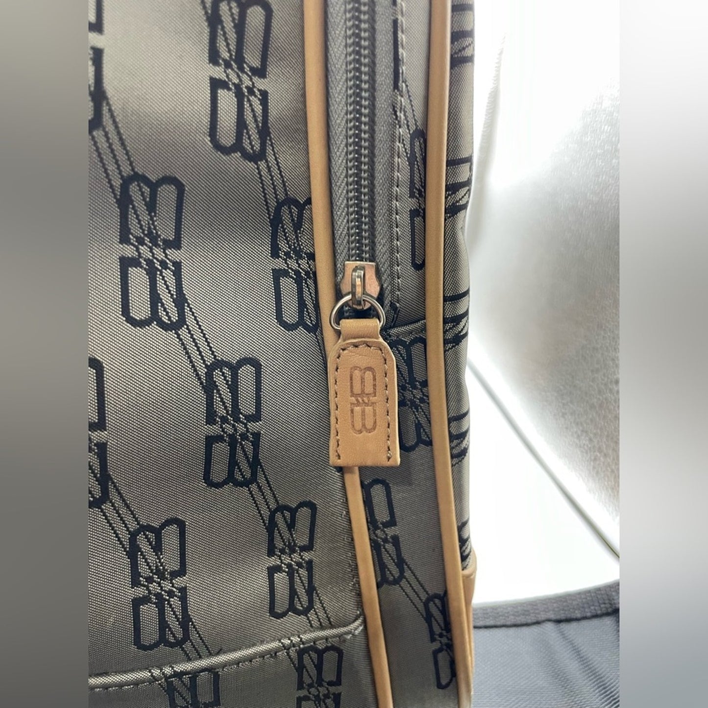 Balenciaga Green and Tan Travel Bag