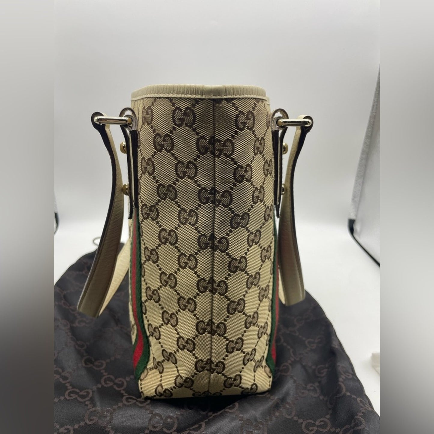 Gucci Sherryline Canvas Bucket Bag