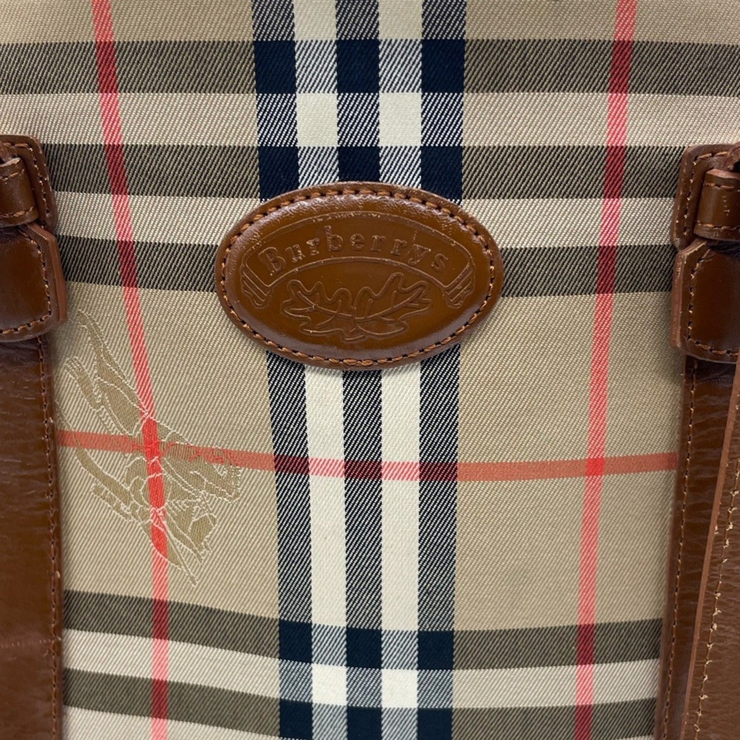 SOLD! Burberry Nova Print Tote Bag