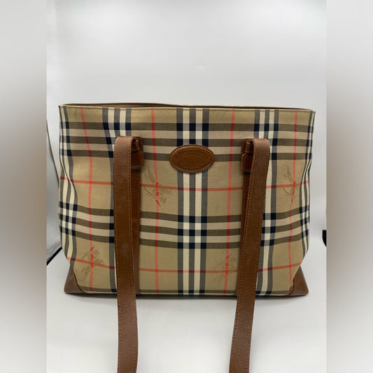 SOLD! Burberry Nova Print Tote Bag