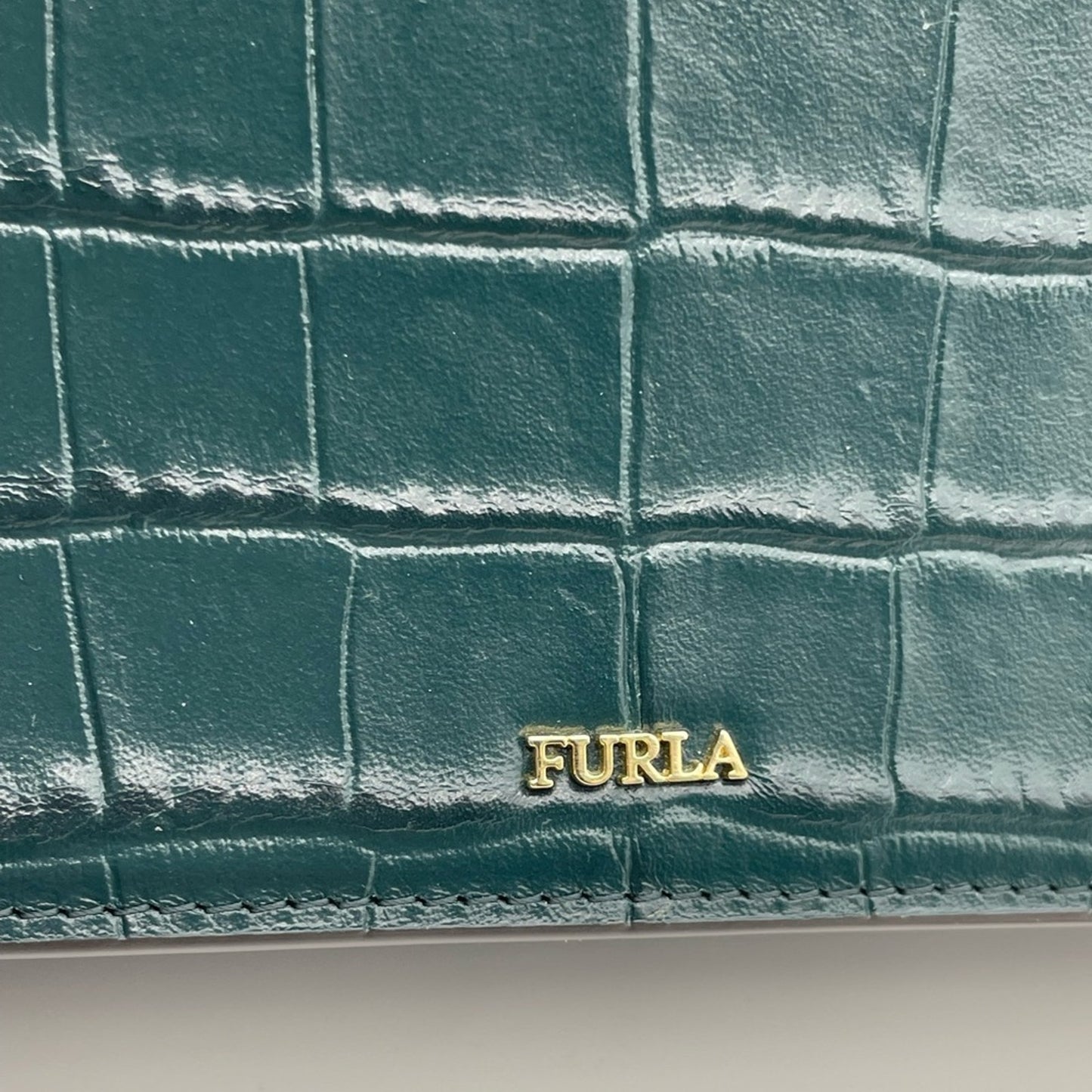 Furla Croc-Embossed Crossbody Bag