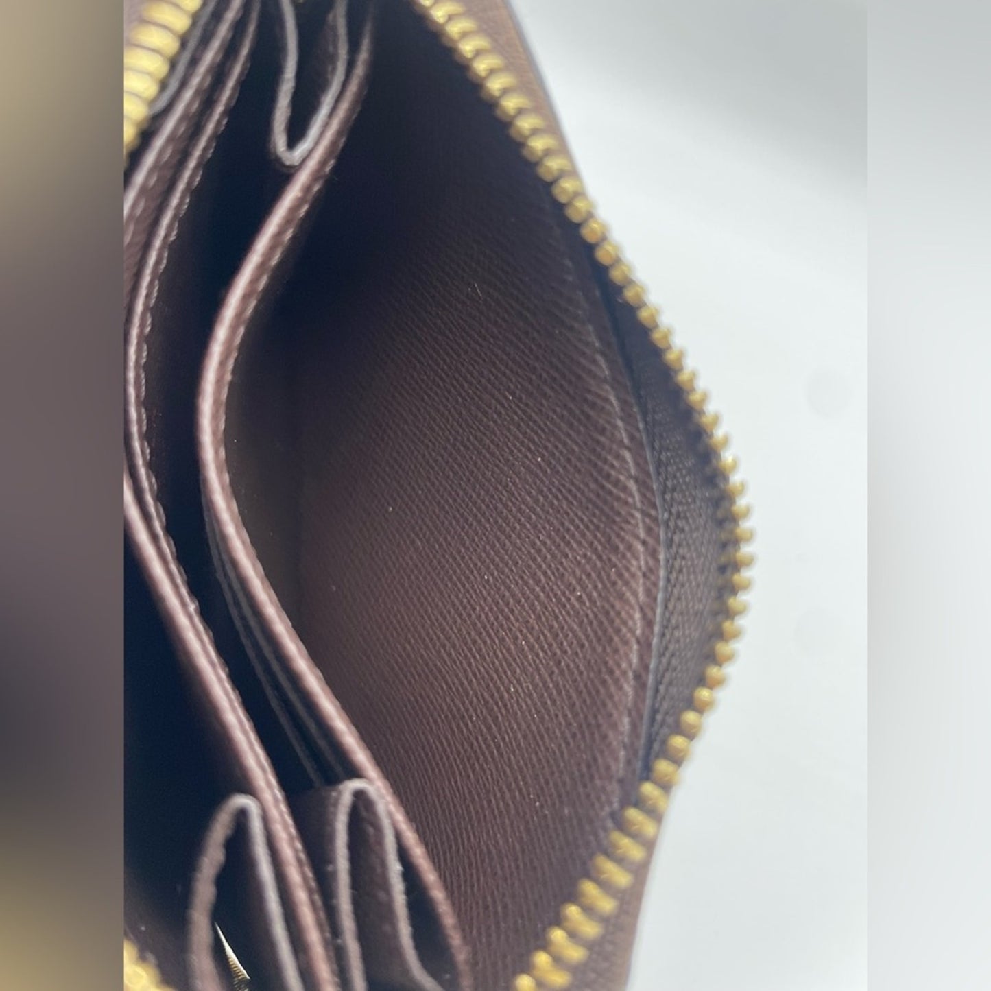 SOLD! Louis Vuitton Damier Ebene Zippy Wallet