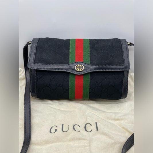 SOLD! Gucci Canvas SherryLine Sling Bag