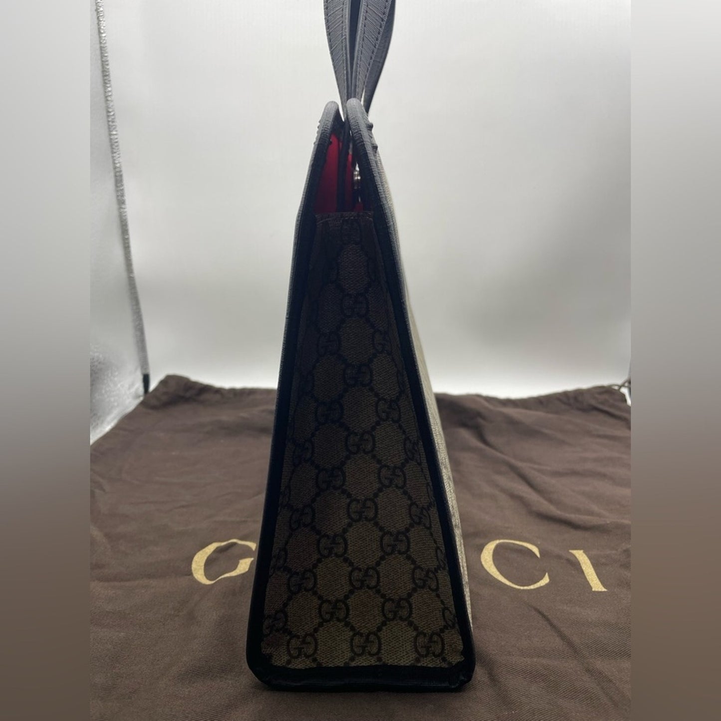 Gucci PVC HandBag with the iconic green cat design
