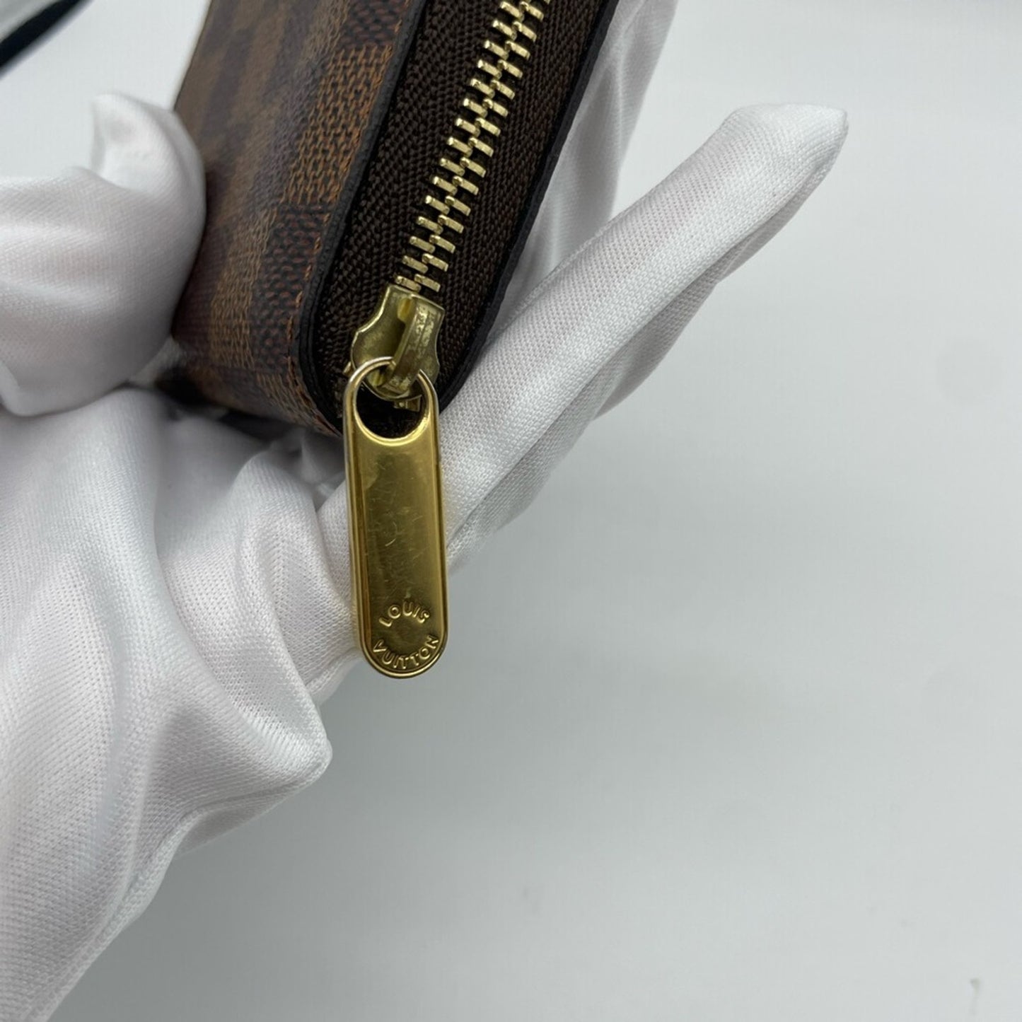 SOLD! Louis Vuitton Damier Ebene Zippy Wallet