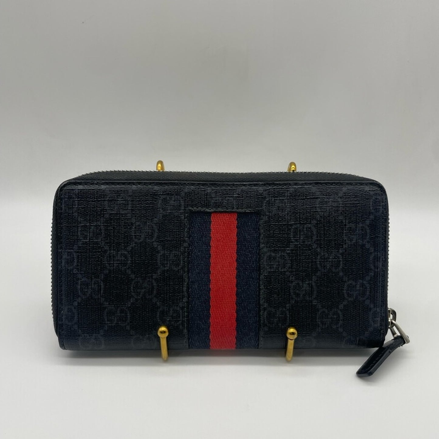 Gucci PVC Leather Sherryline Long Zippy Wallet