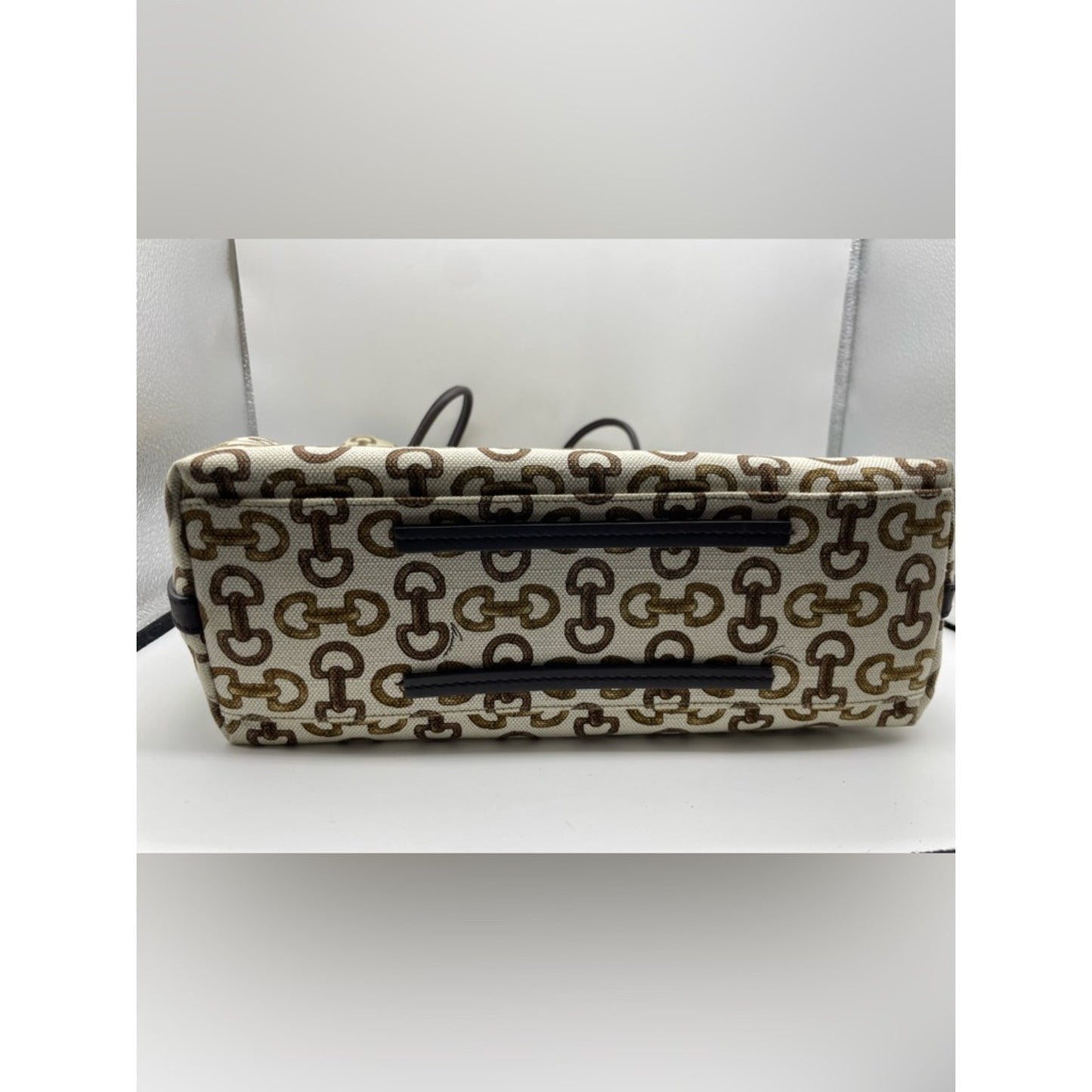 Gucci Canvas Horsebit Tote Bag
