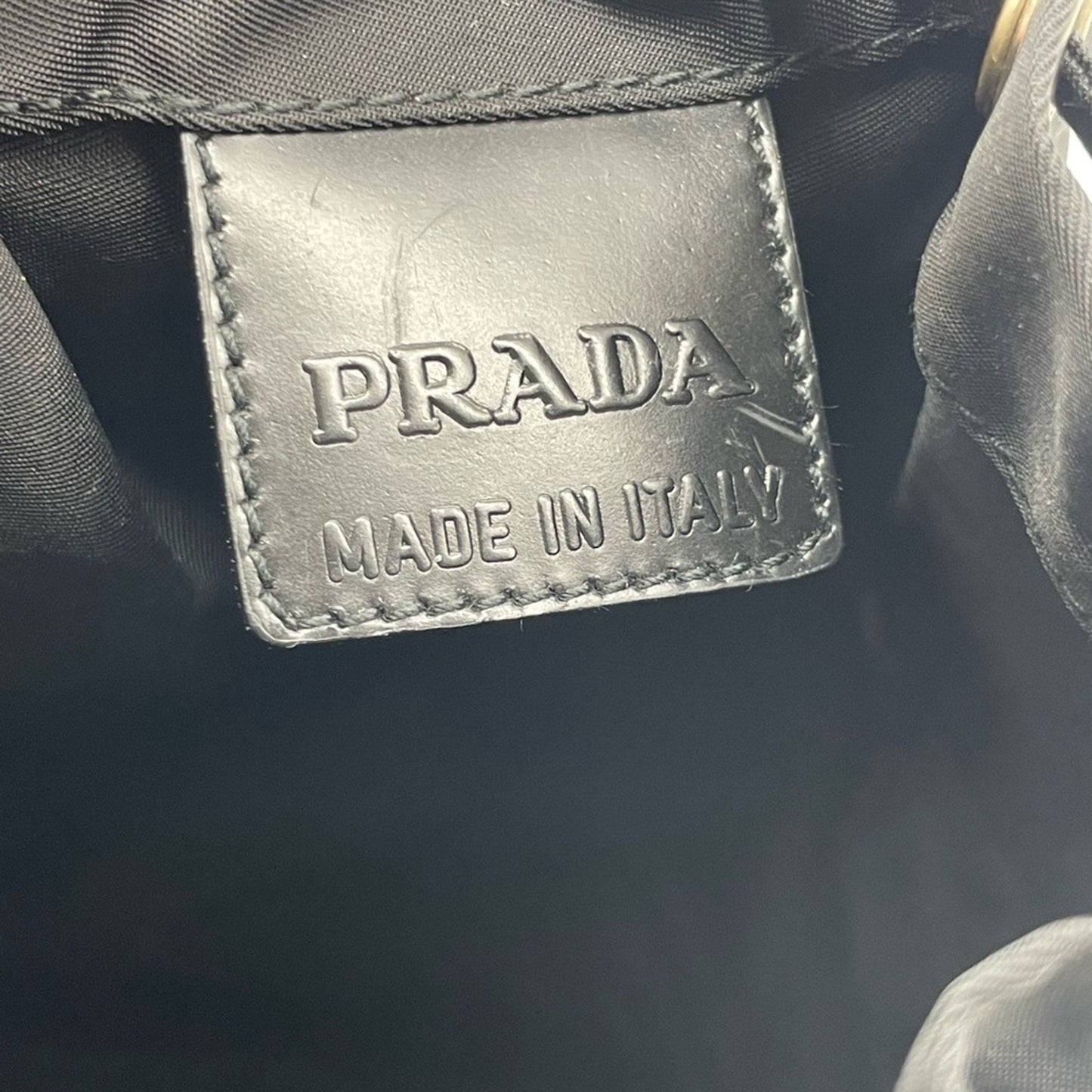 SOLD! Prada Nylon Drawstring Bucket Pouch