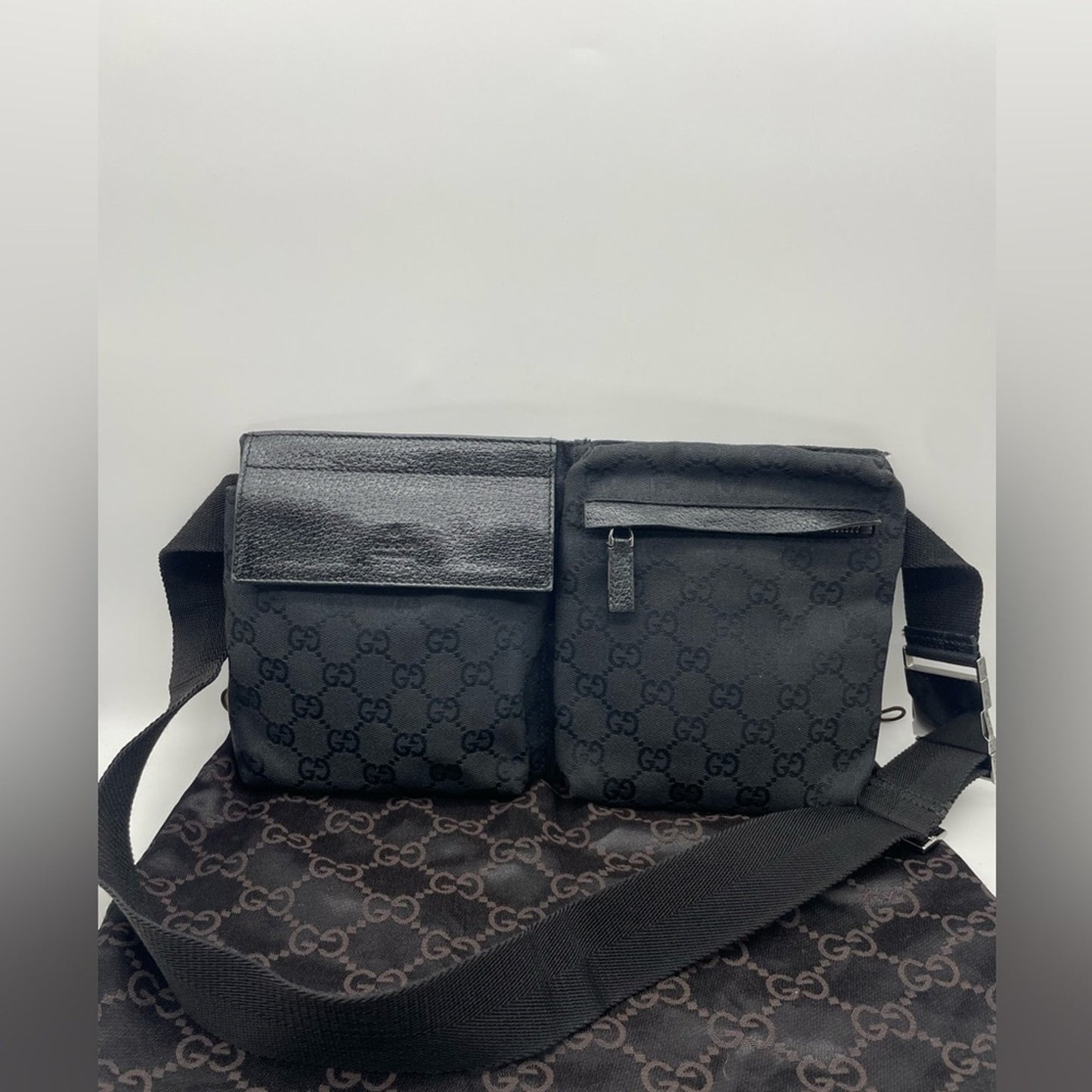 SOLD! Gucci Canvas Belt Bag