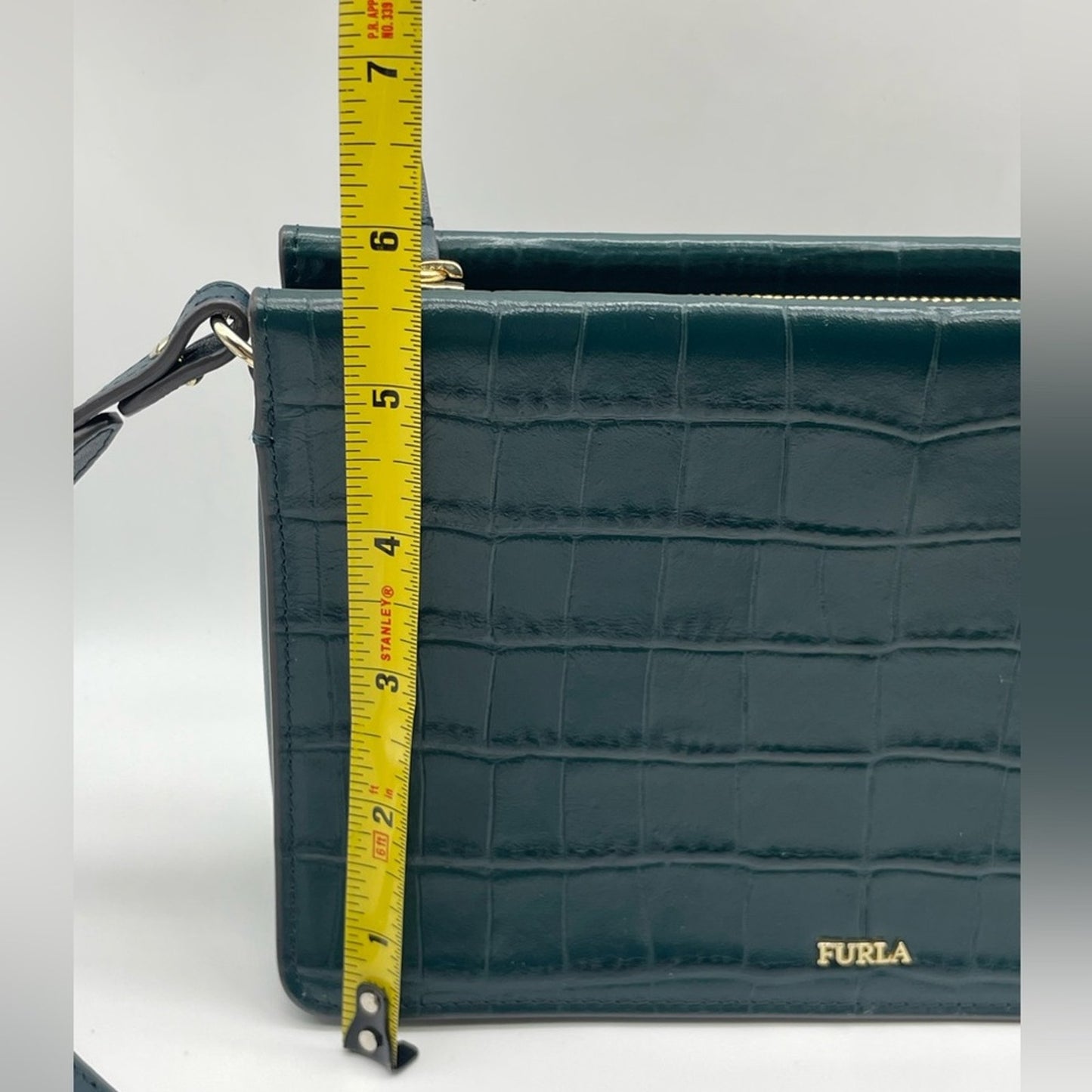 Furla Croc-Embossed Crossbody Bag