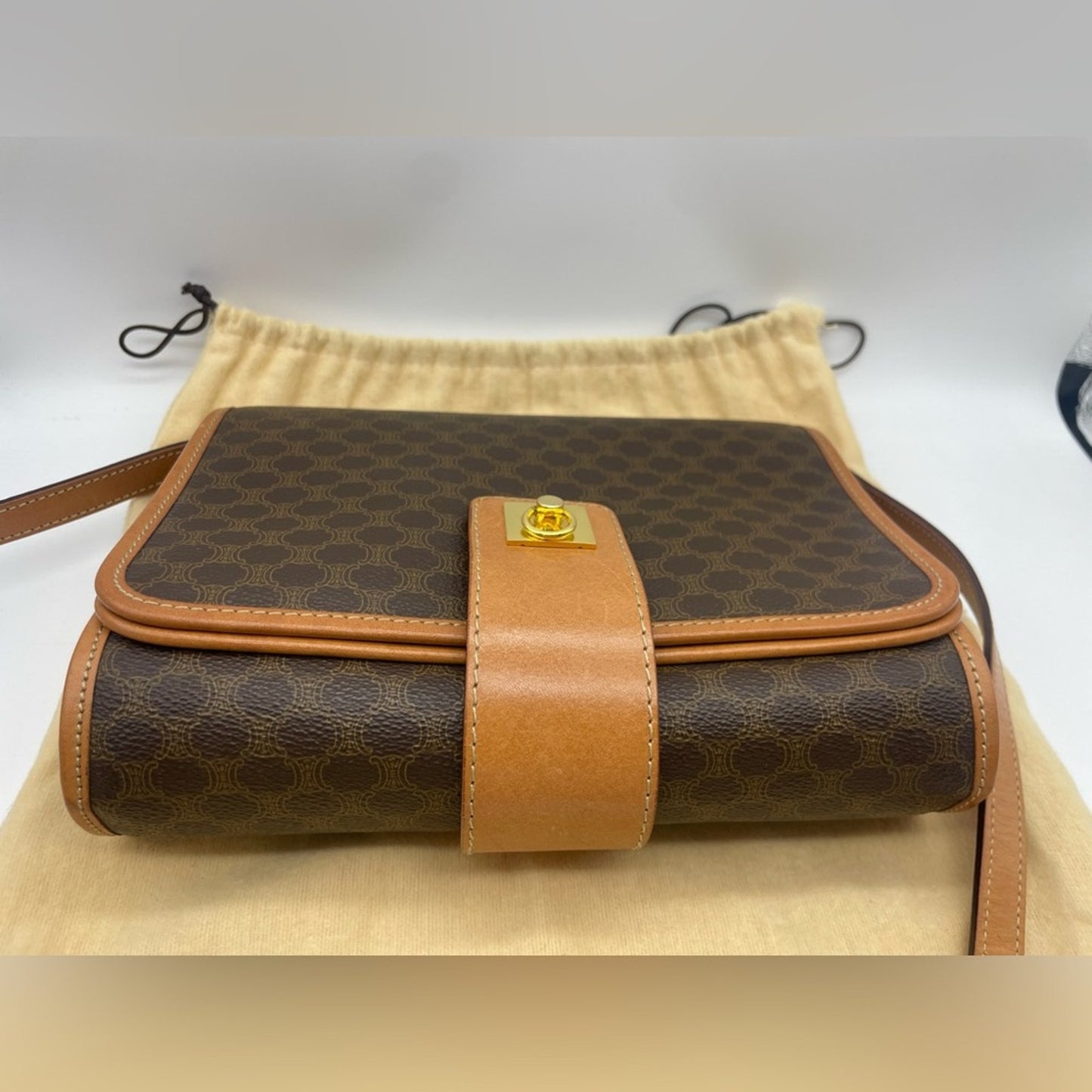 SOLD! Celine Macadam Double Flap Sling Bag