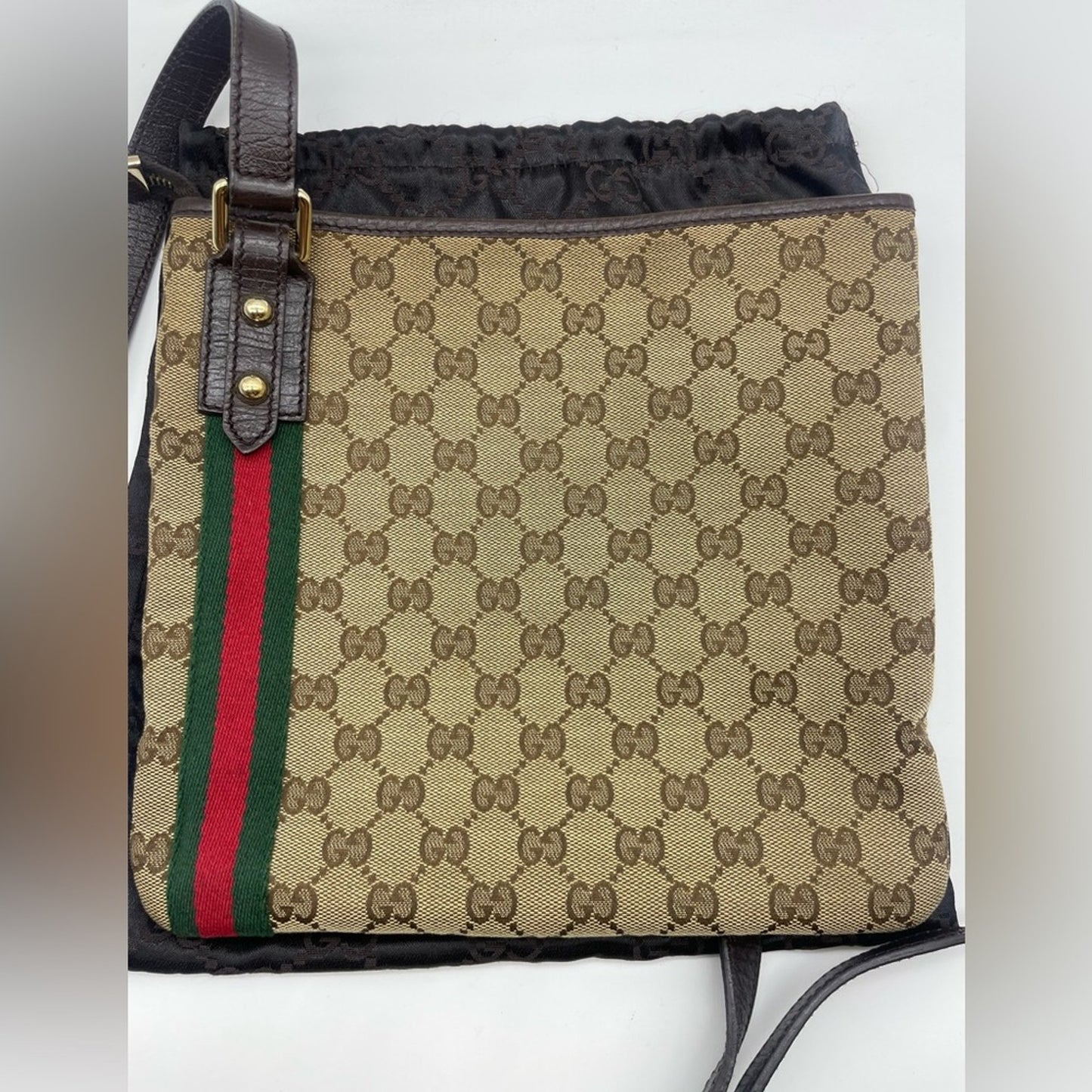 Gucci SherryLine Canvas Sling/Crossbody Bag