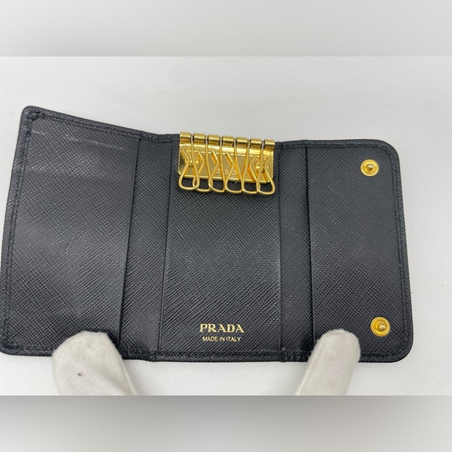 SOLD! Prada Nylon with leather Key Case