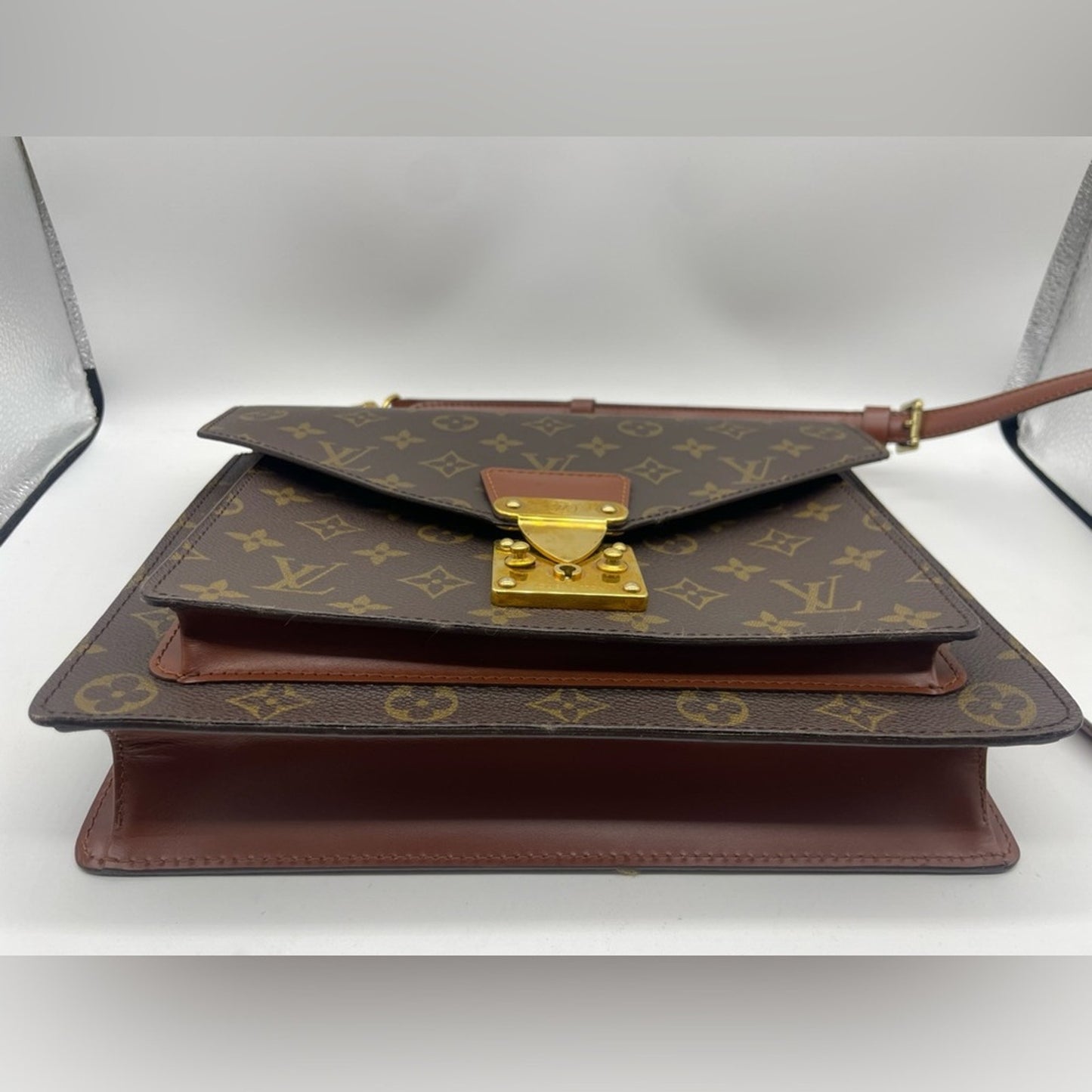 SOLD! Louis Vuitton Monogram Monceau Two Way Bag