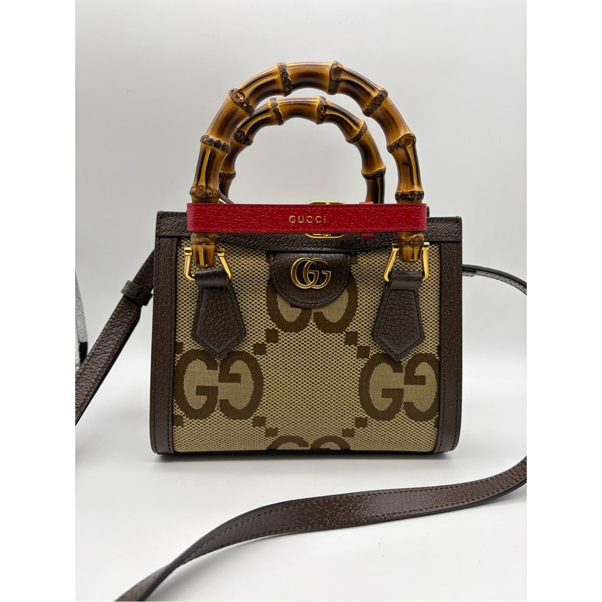 Gucci Jackie GG Jumbo Bamboo Top-Handle Bag