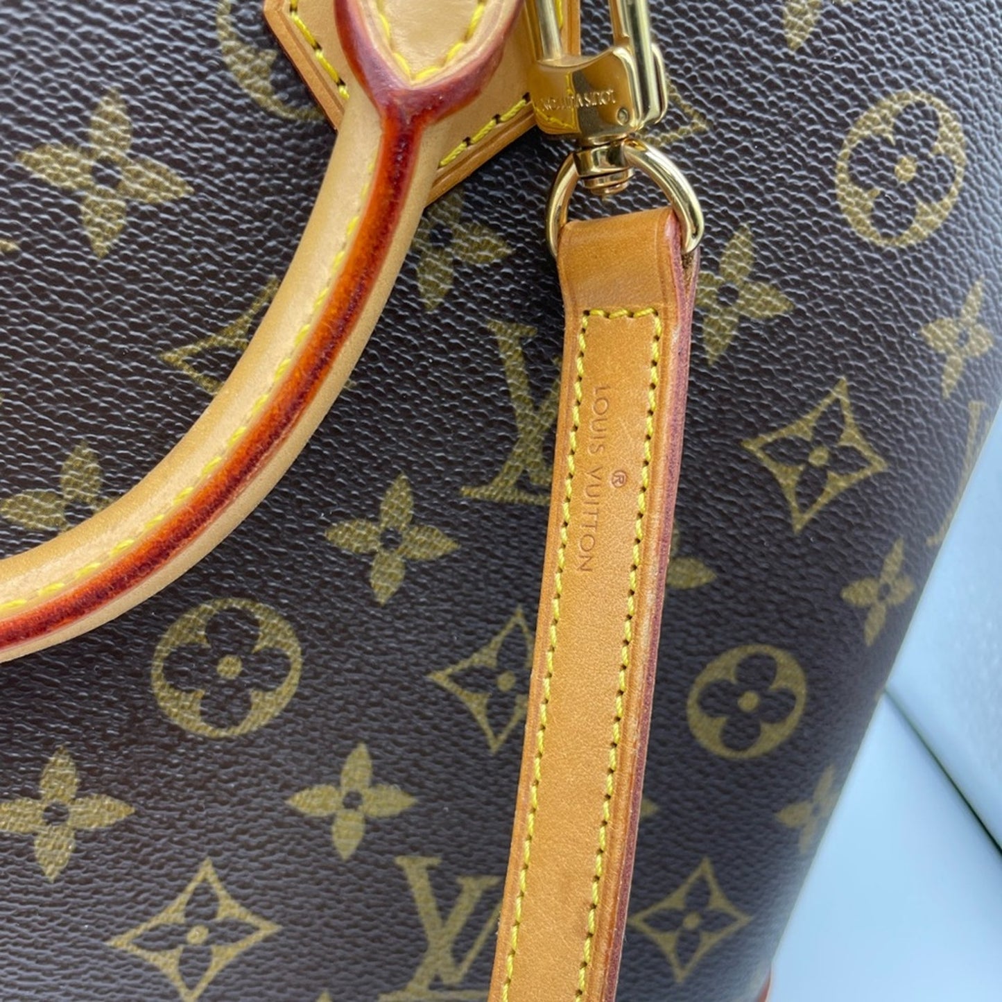 SOLD! Louis Vuitton Alma Monogram with LV Strap