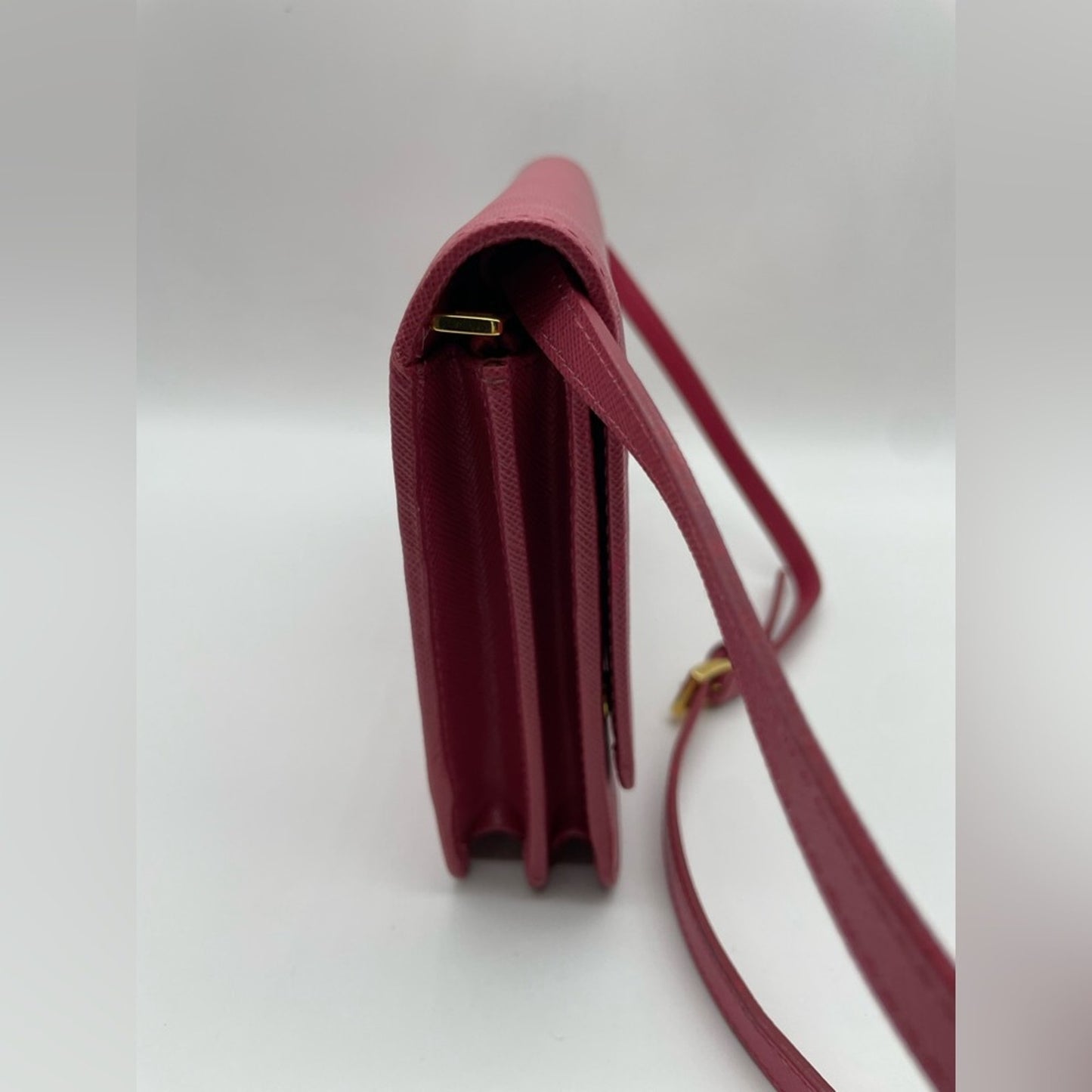 Prada Saffiano Leather Wallet on Chain/Strap