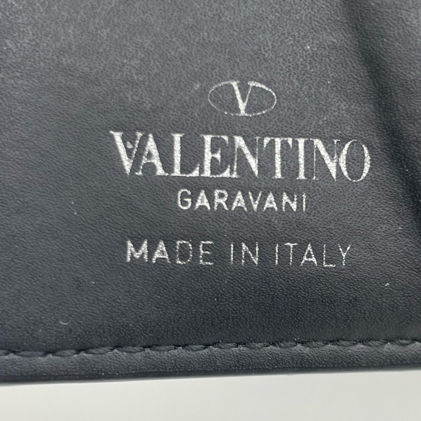 Valentino Garavani Black Leather Short wallet