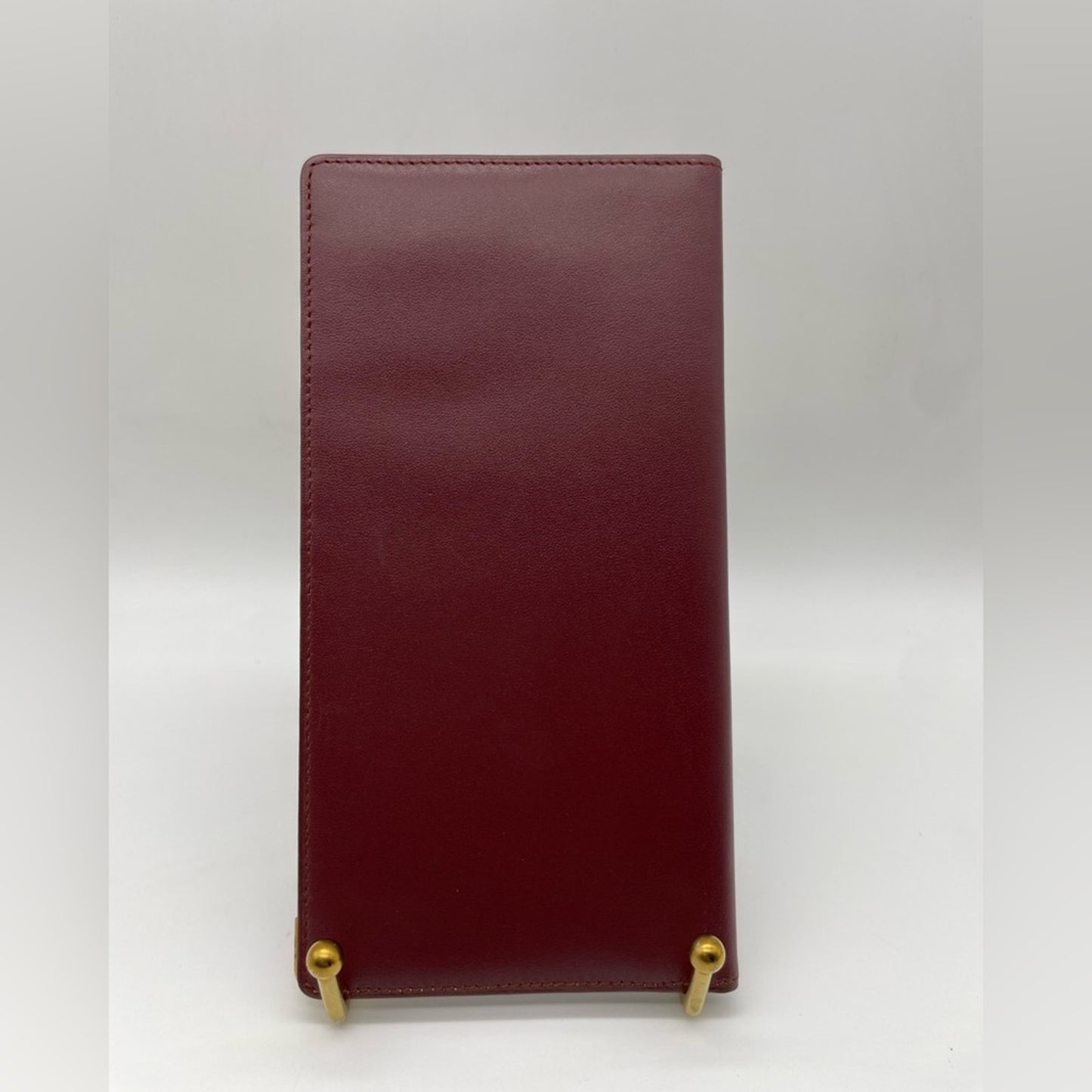 Cartier Burgundy Checkbook Long Wallet