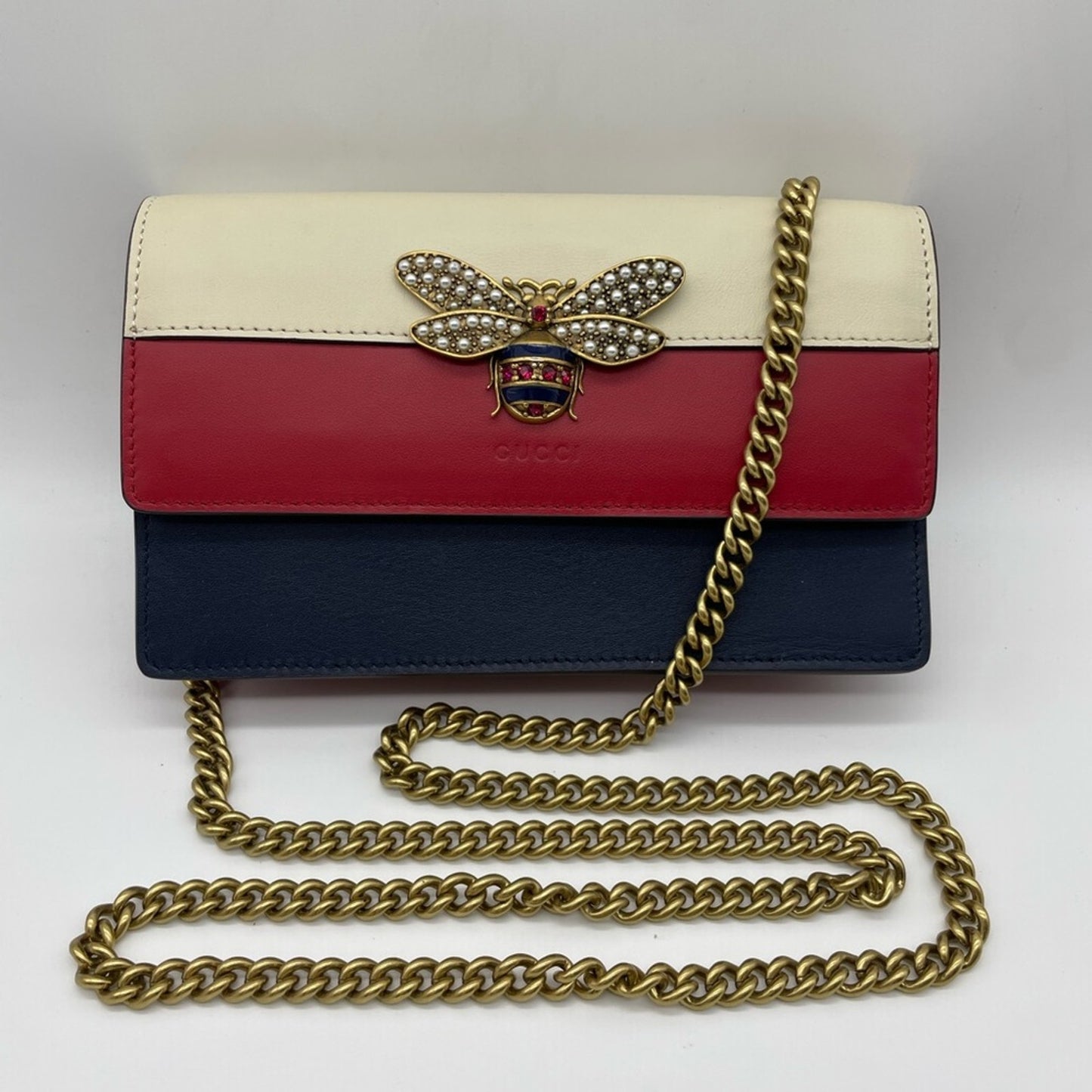 Gucci Bee Wallet/Clutch on Chain
