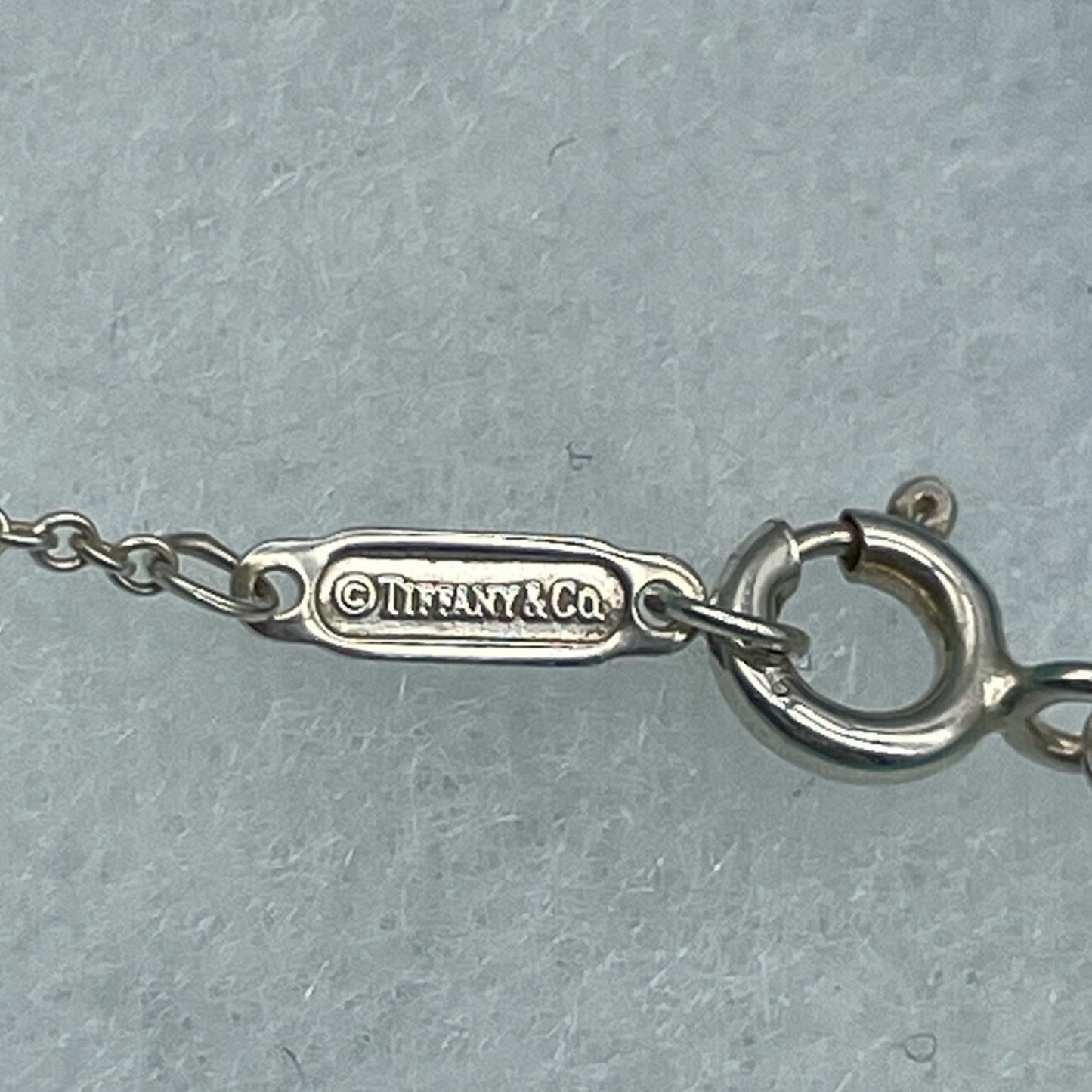 Tiffany and Co Engraved Heart Silver 925 Necklace