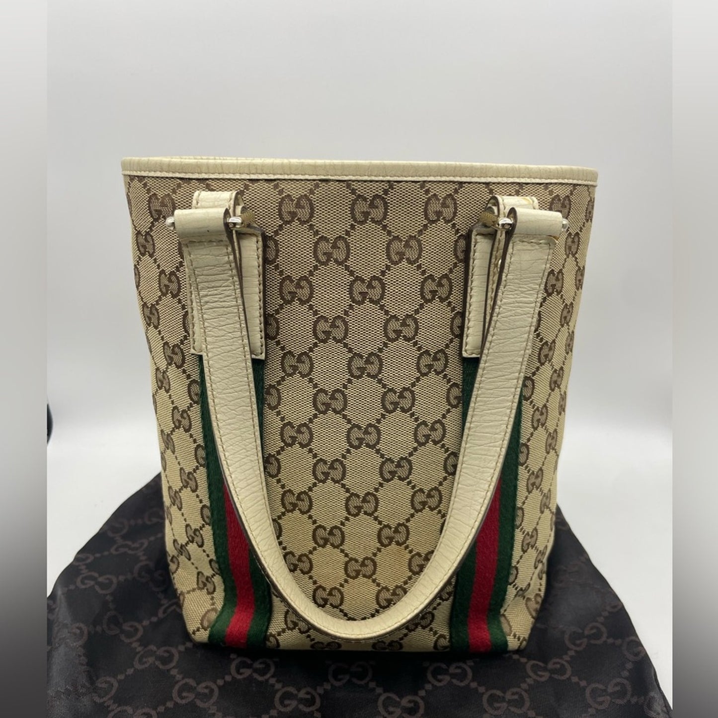 Gucci Sherryline Canvas Bucket Bag