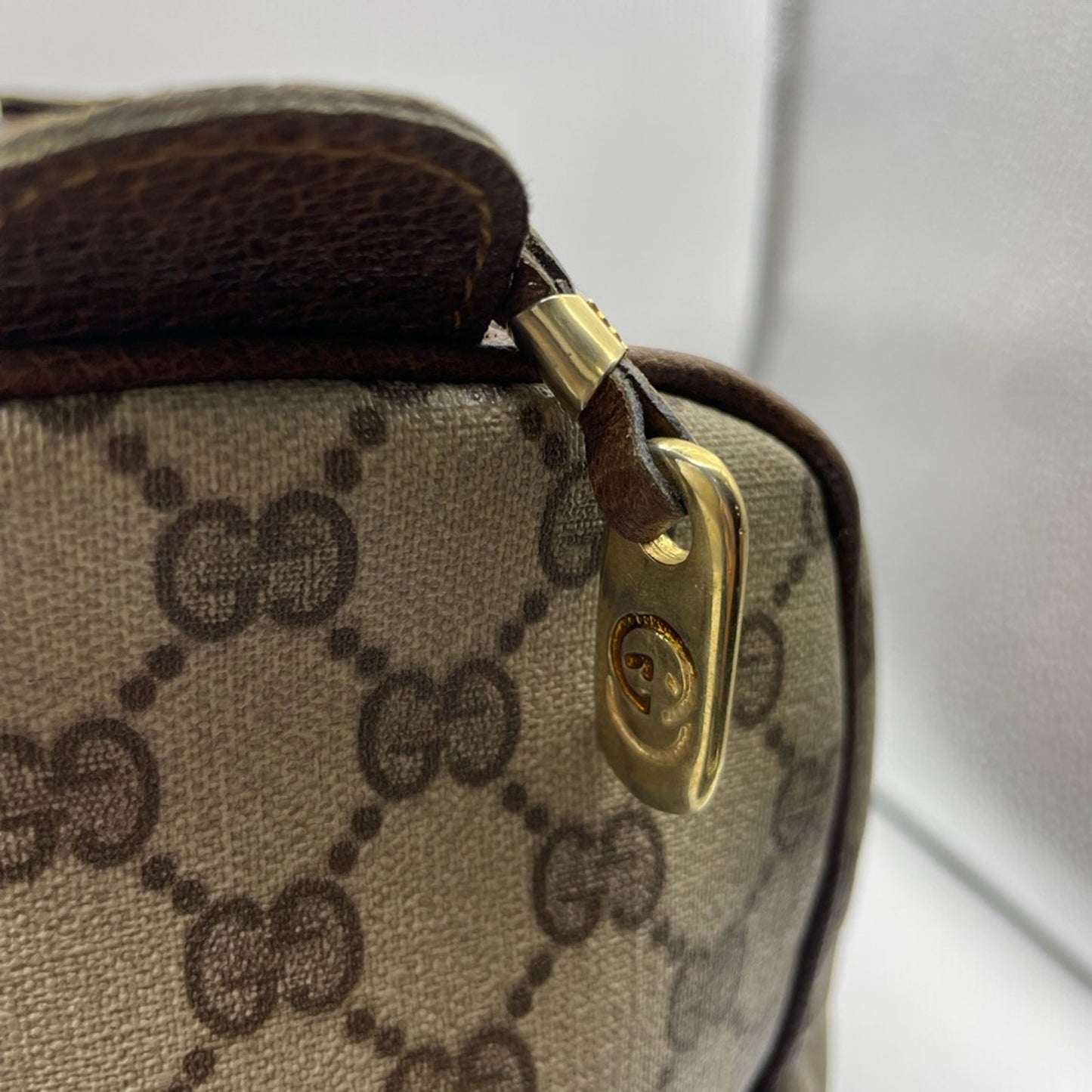 Gucci PVC Sherry Line Boston Handbag
