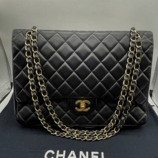 Chanel Flap Jumbo Lambskin Double Chain Bag