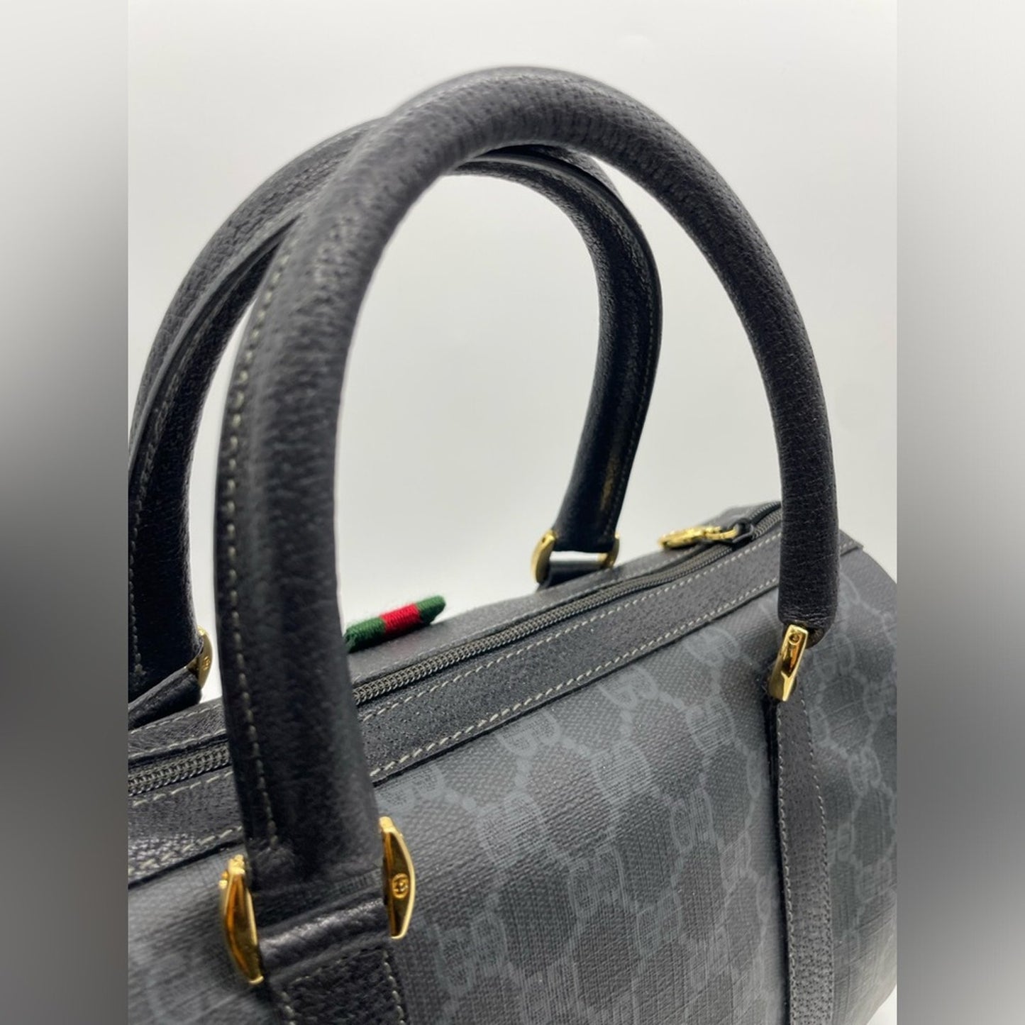 Gucci Sherryline PVC Leather Boston Handbag