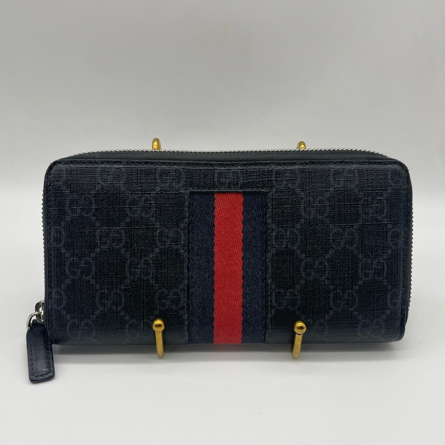 Gucci PVC Leather Sherryline Long Zippy Wallet