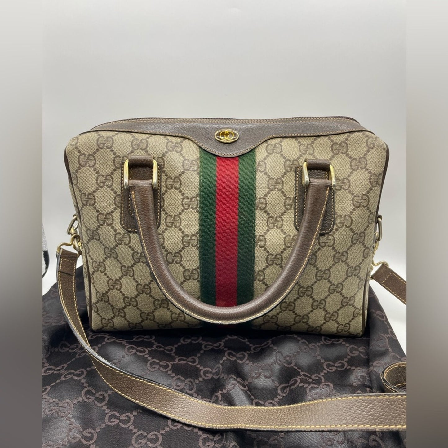 SOLD! Gucci Sherryline PVC Leather Two Way Bag