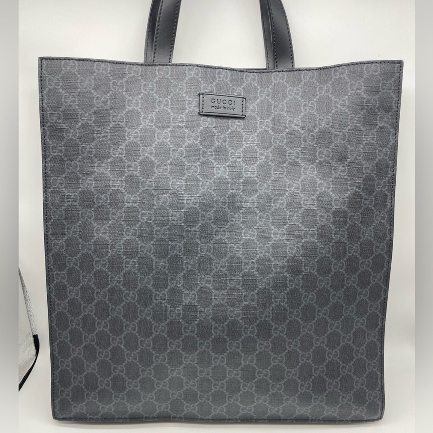 SOLD! Gucci PVC Leather Vertical Hand Bag