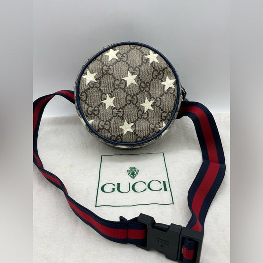 Gucci Round PVC Leather Sherryline Belt Bag