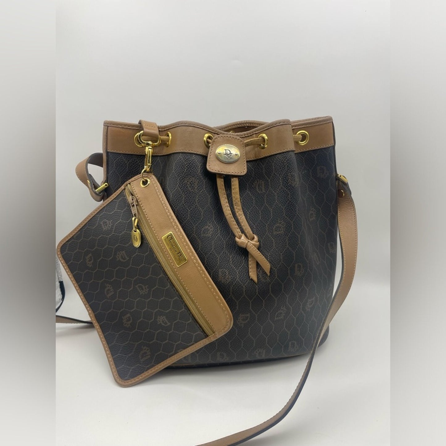 Christian Dior Honeycomb Bucket Sling Bag