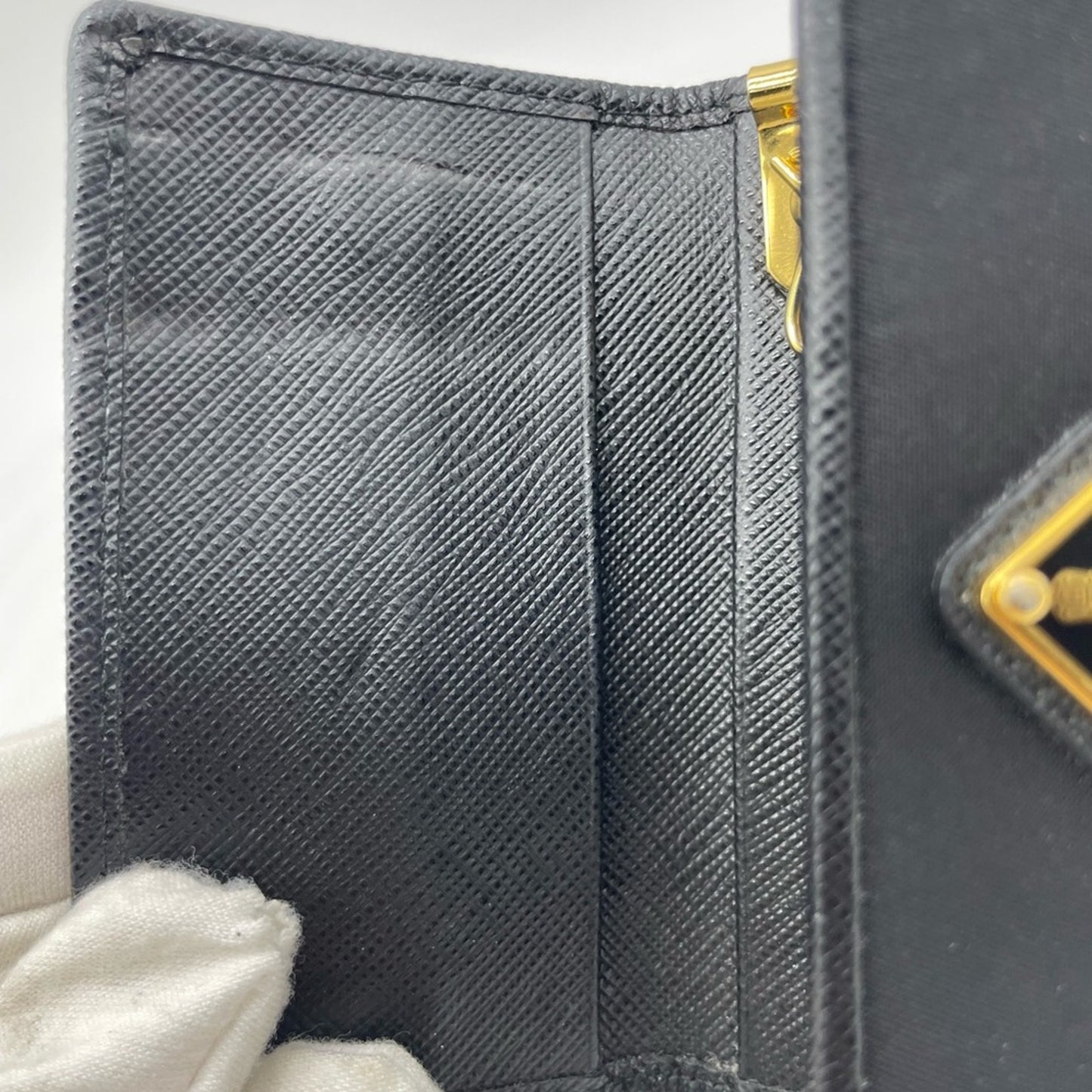 SOLD! Prada Nylon with leather Key Case