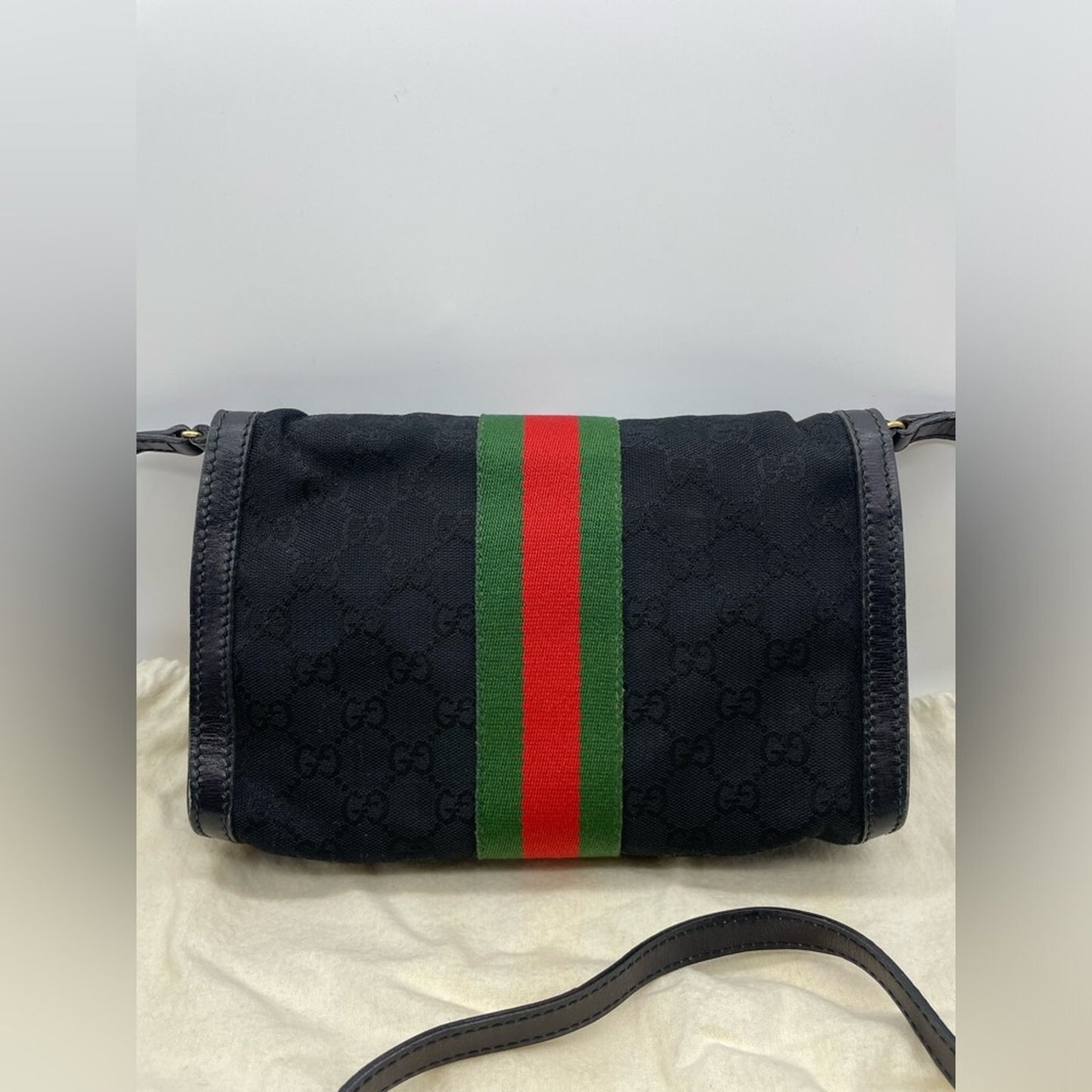 SOLD! Gucci Canvas SherryLine Sling Bag