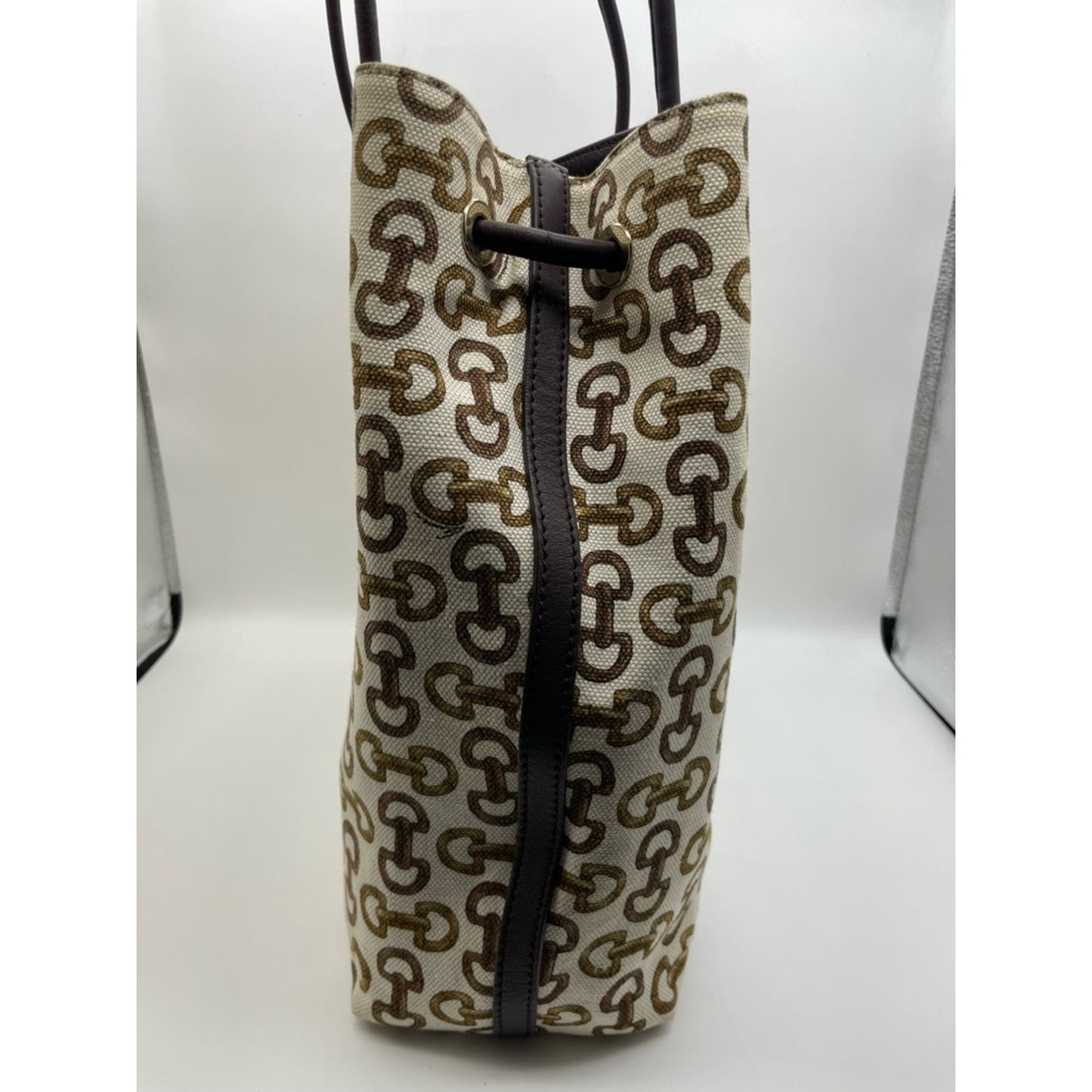 Gucci Canvas Horsebit Tote Bag