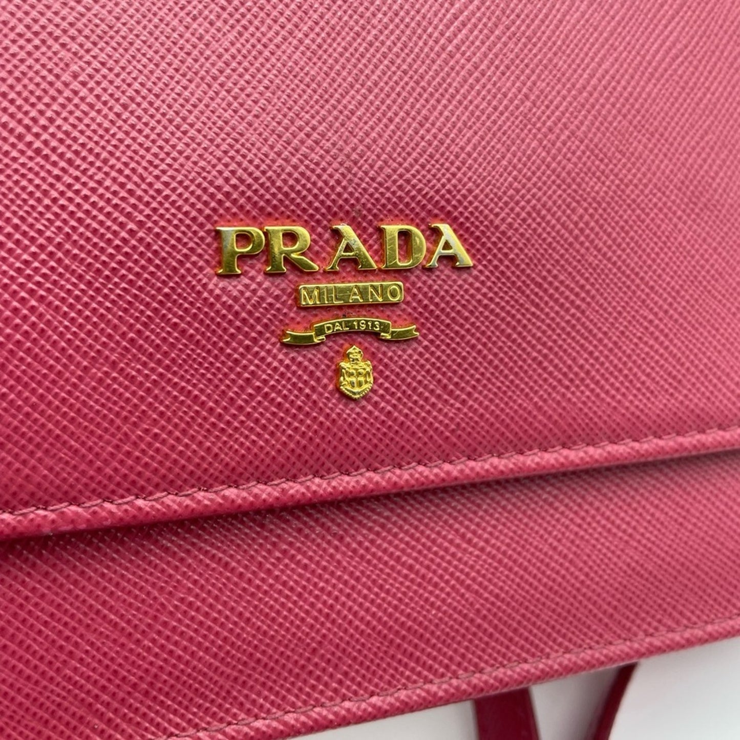 Prada Saffiano Leather Wallet on Chain/Strap