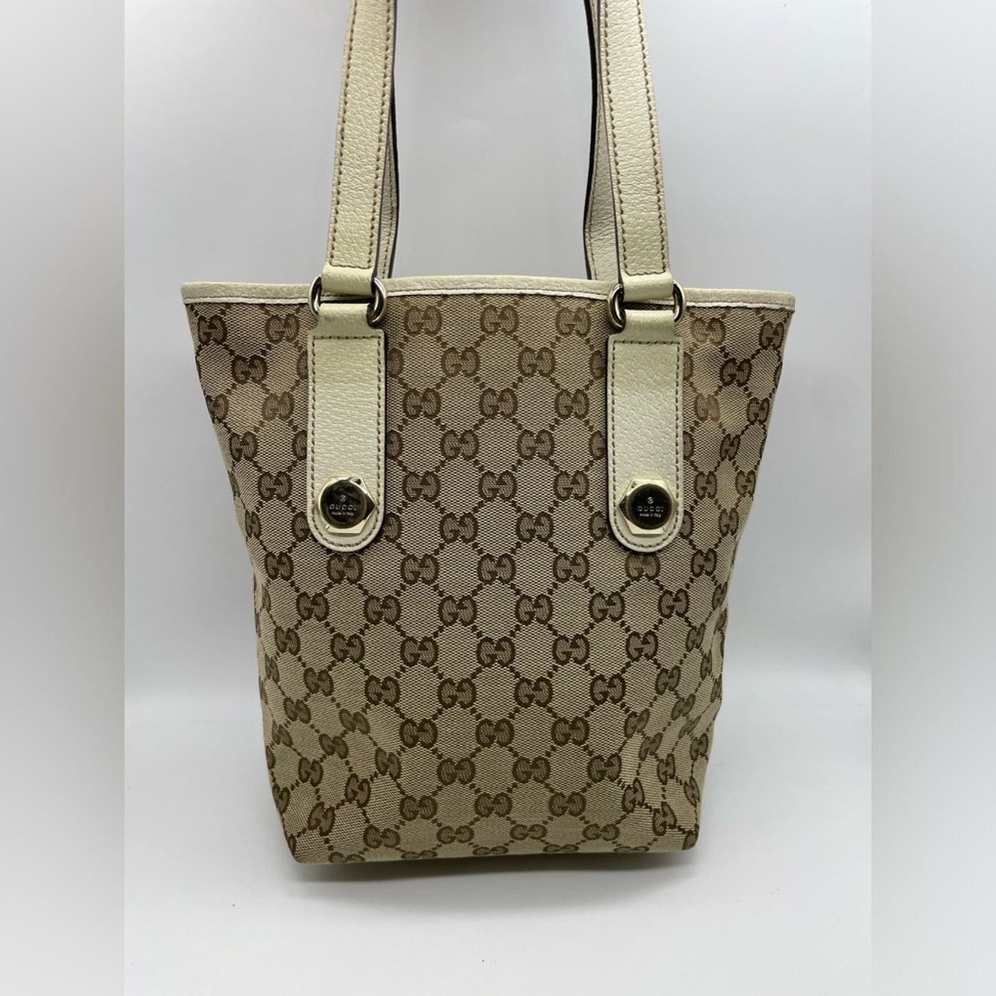 SOLD! Gucci Canvas Bucket Bag
