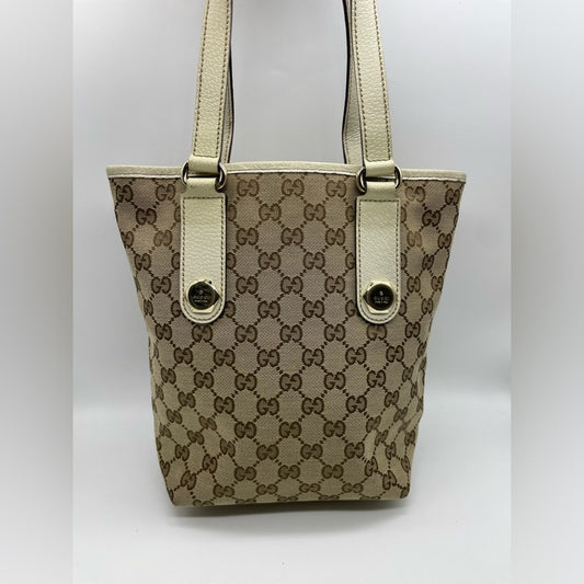 SOLD! Gucci Canvas Bucket Bag