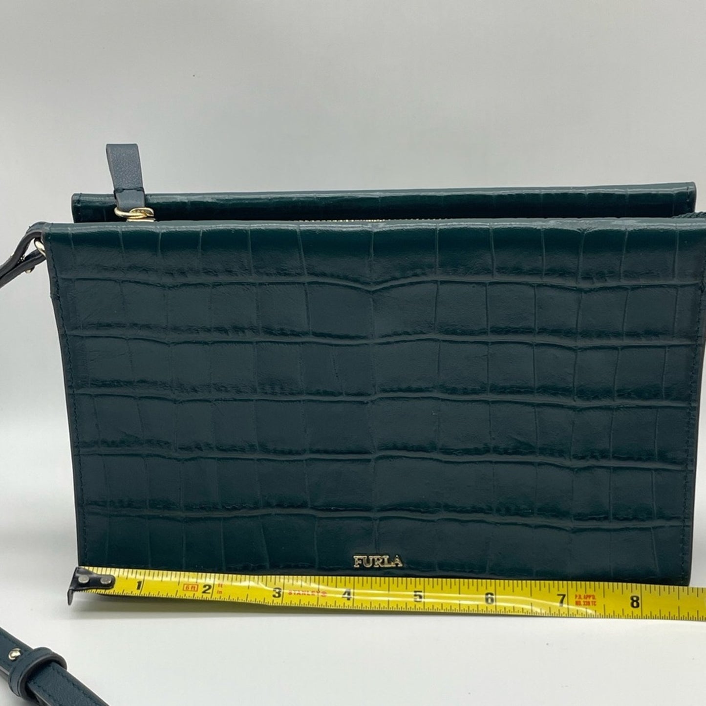 Furla Croc-Embossed Crossbody Bag