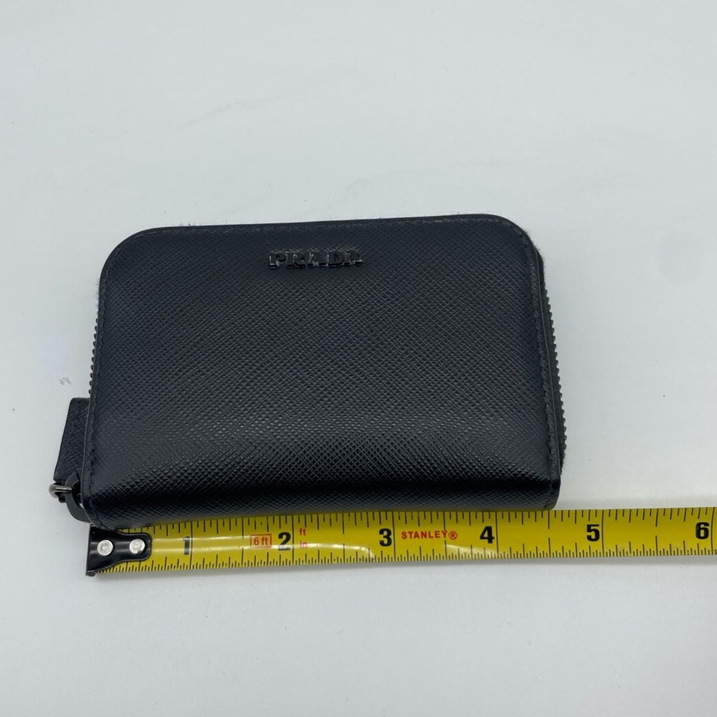 SOLD! Prada Leather Short Zippy Card Holder Wallet